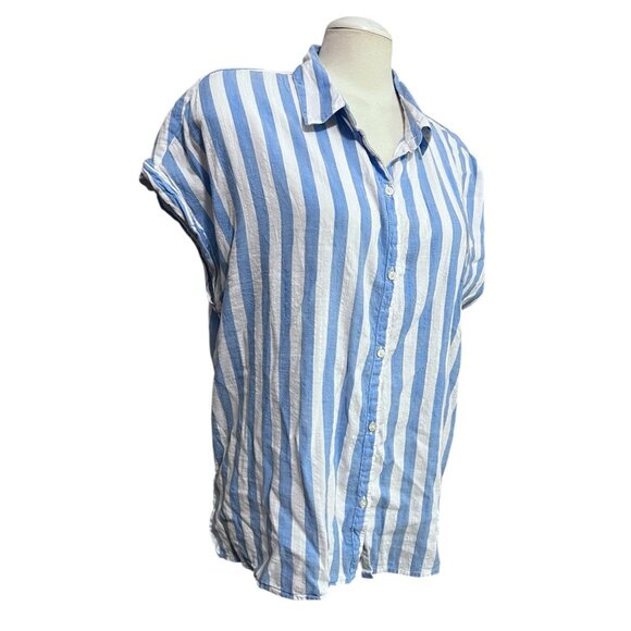 Old Navy Collared Rolled Sleeve Casual Button Down Shirt Sz XL Womens - Picture 2 of 8